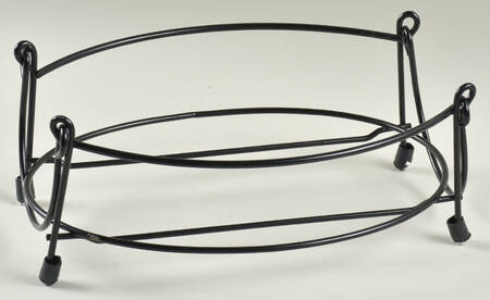 Old World Black 12" Metal Stand for Oval Baker