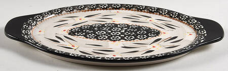 Old World Black 11" Oval Lid-It (Trivet,Tray,Baker Lid)