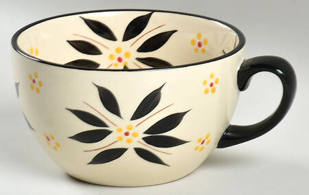 Old World Black Soup Mug No Lid-It
