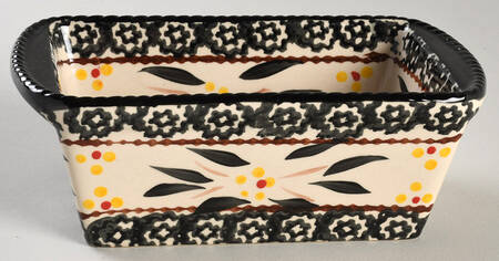 Old World Black 7" Rectangular Baker