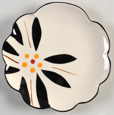 Old World Black Coupe Salad Plate