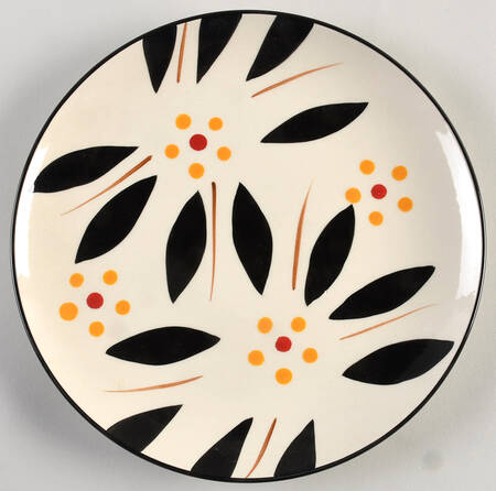 Old World Black Coupe Dinner Plate