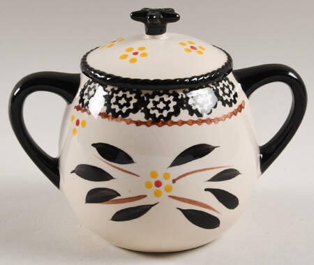 Old World Black Sugar Bowl & Lid