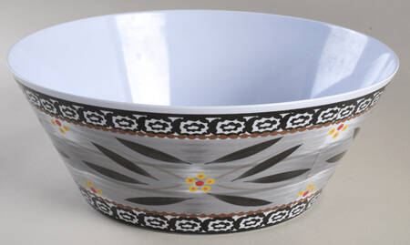 Old World Black 11" Large Melamine Salad Serving Bowl