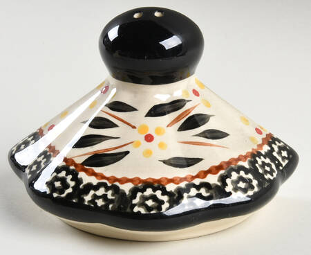 Old World Black Salt Shaker for Christmas Tree Stacking Set