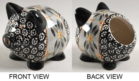 Old World Black Figural Spice Jar No Lid