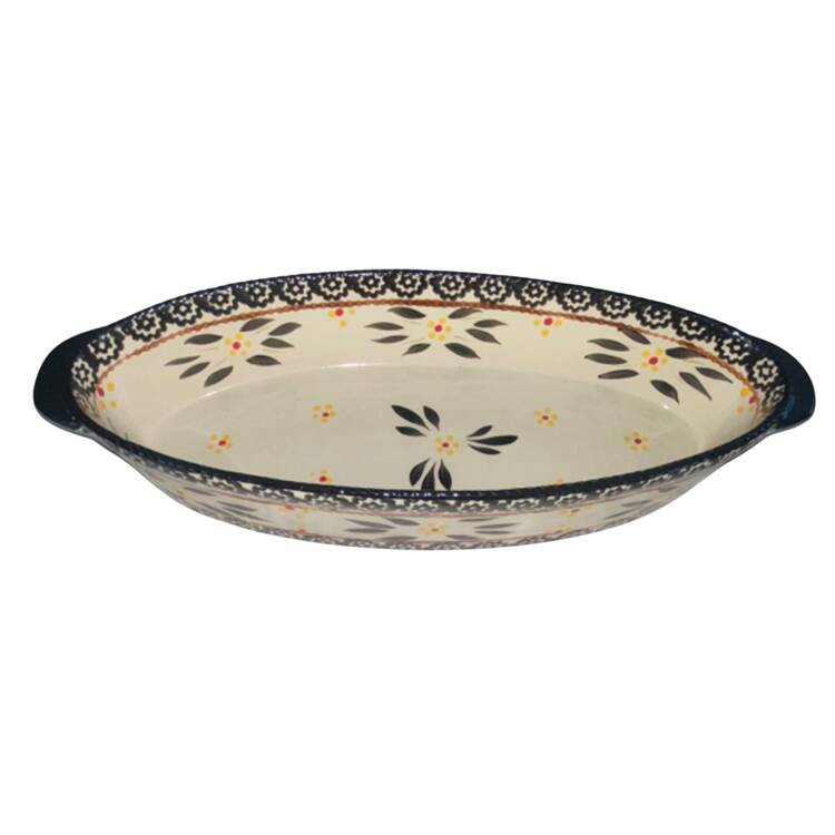 Old World Black Oval Centertaining Baker No Wood Lid-It