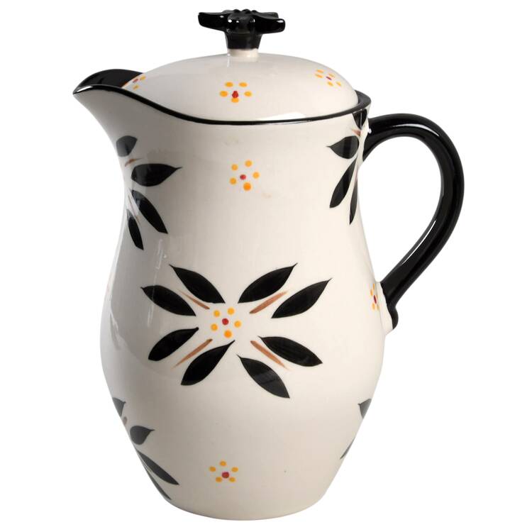Old World Black Pitcher & Lid