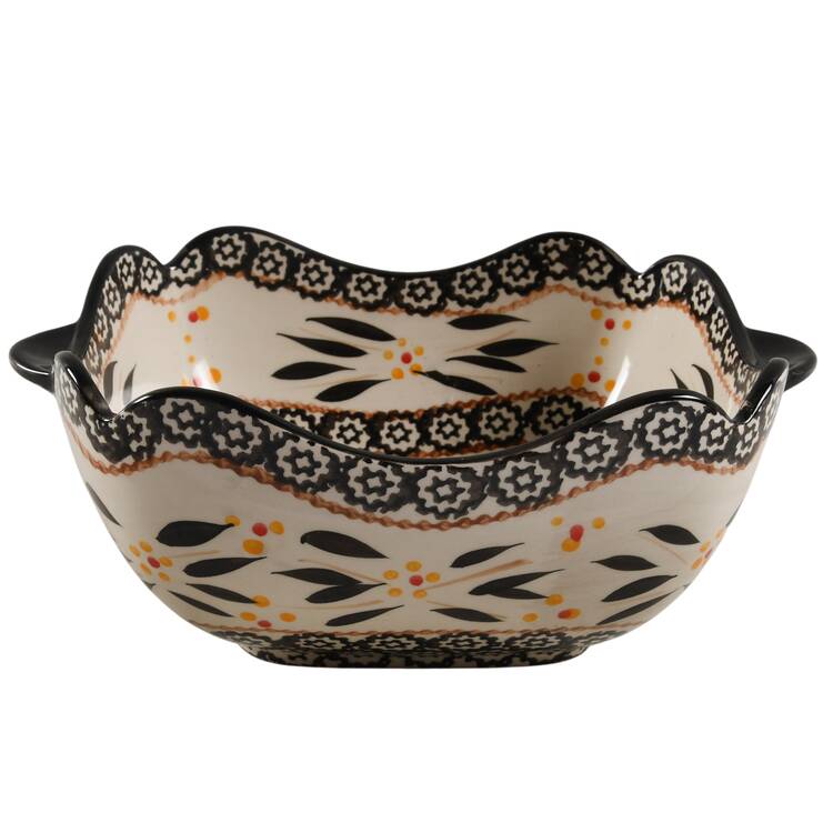 Old World Black 1.5 Qt Square Bake & Serve Bowl