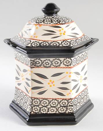 Old World Black Medium Canister & Lid
