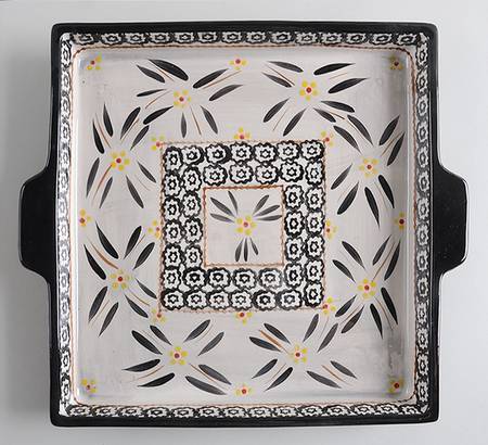 Old World Black Tray for (4 Piece) Microwave Grill Set