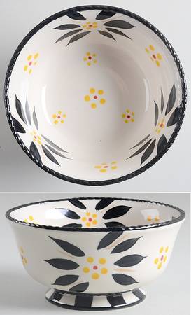 Old World Black Soup/Cereal Bowl
