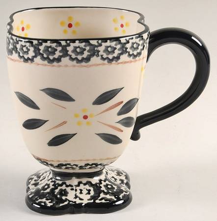 Old World Black Square Mug