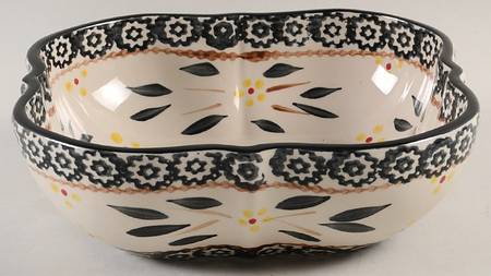 Old World Black Square Cereal Bowl