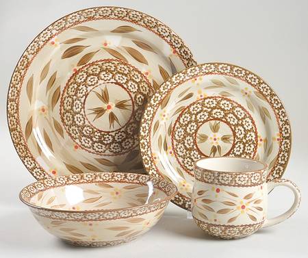Old World Brown 4 Piece Place Setting by Temp-Tations
