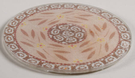 Old World Brown Round Glassware Trivet by Temp-Tations
