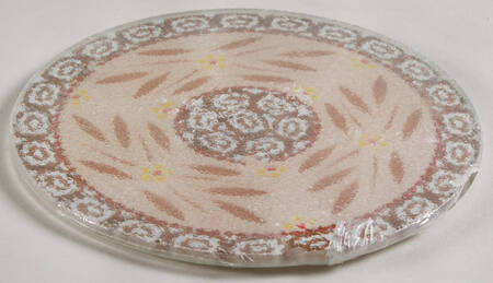 Old World Brown Round Glassware Trivet by Temp-Tations