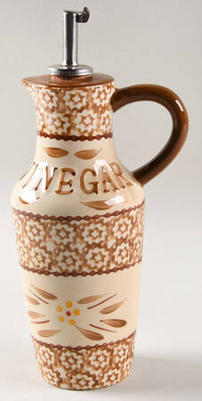 Old World Brown Vinegar Jar & Drizzle Spout by Temp-Tations