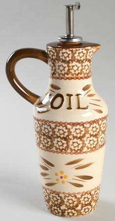Old World Brown Oil Jar & Drizzle Spout by Temp-Tations