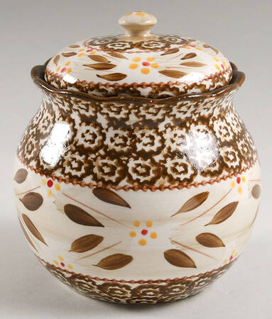 Old World Brown Small Canister & Lid by Temp-Tations