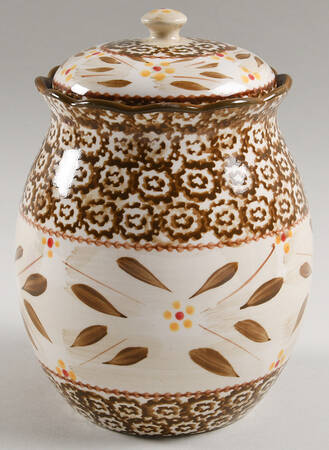 Old World Brown Medium Canister & Lid by Temp-Tations