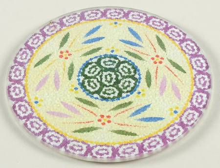 Old World Confetti Round Glassware Trivet by Temp-Tations