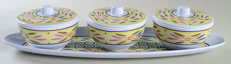 Old World Confetti (7 Piece) Melamine Condiments Set