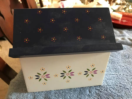 Old World Confetti Wood Recipe Box & Lid