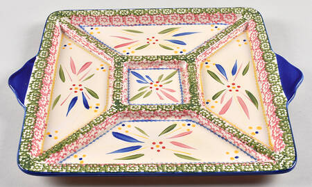 Old World Confetti 13" Square Divided Lid-It (Tray Or Baker Lid) by Temp-Tations