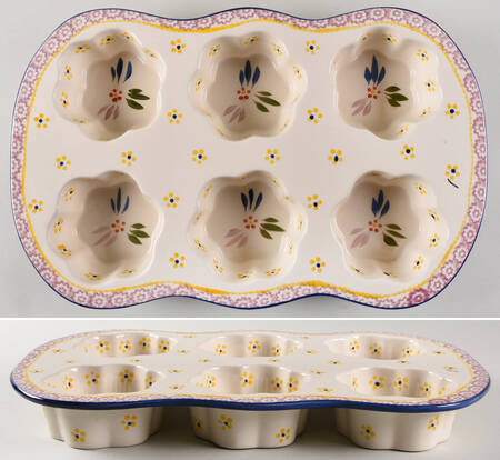 Old World Confetti Muffin Pan (Holds 6 Muffins) by Temp-Tations