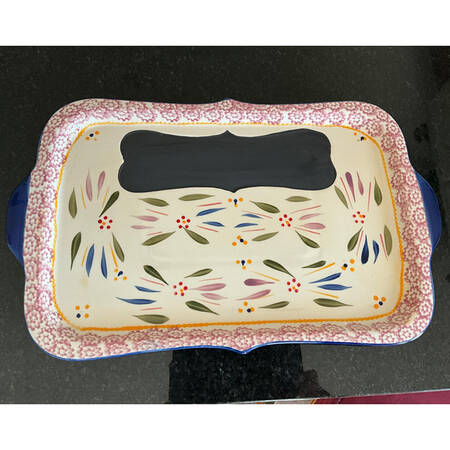 Old World Confetti 5pc Entertaining Set, Chalkboard Tray