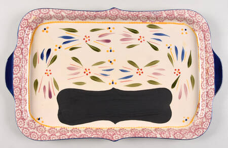 Old World Confetti 5pc Entertaining Set, Hdl Rect Tray