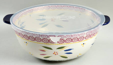 Old World Confetti 12" Mixing Bowl & Plastic Lid by Temp-Tations