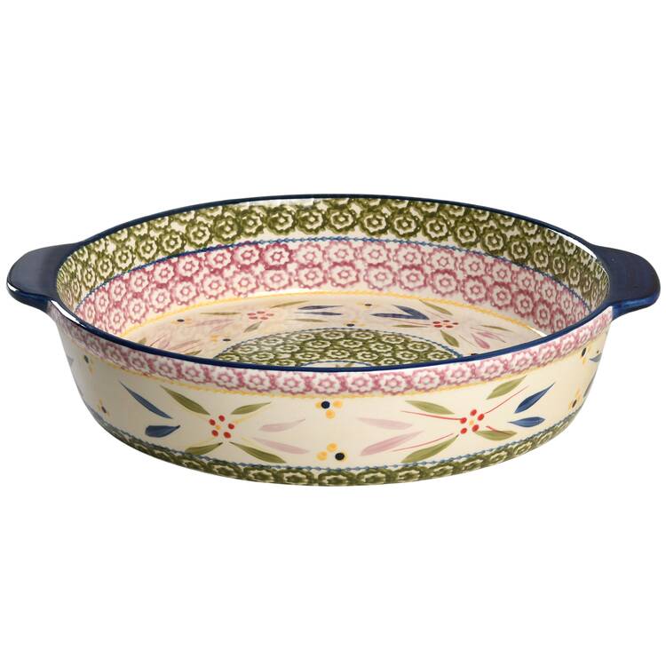 Old World Confetti 3 Qt Round Baker No Plastic Lid for Baker & Ramekins Set (Chip & Dip) by Temp-Tations