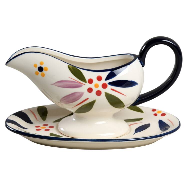 Old World Confetti Gravy Boat & Underplate