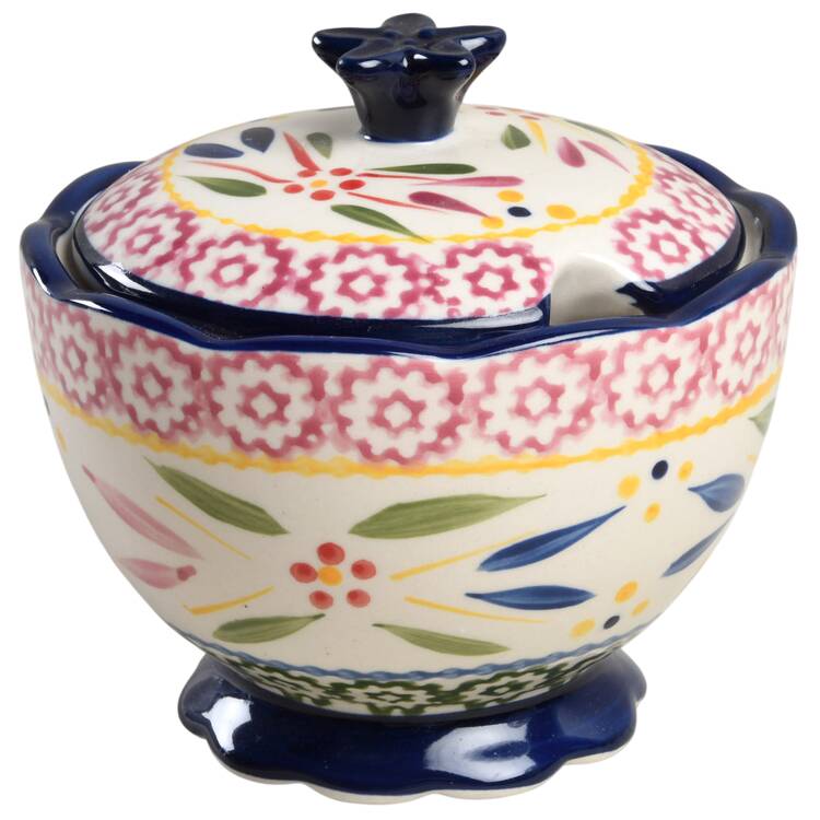 Old World Confetti Sugar Bowl & Lid by Temp-Tations