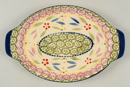 Old World Confetti 10" Oval Lid-It (Trivet,Tray,Baker Lid) by Temp-Tations