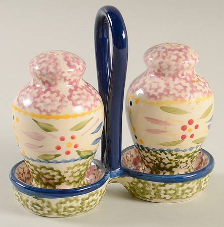 Old World Confetti (3 Pc) Salt & Pepper Tray Set