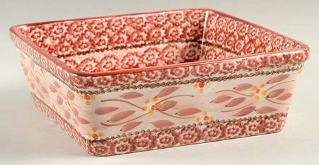 Old World Cranberry 7" Square Baker