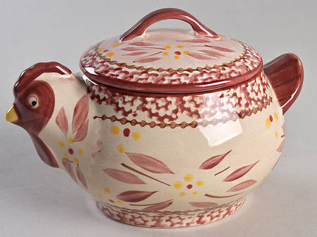 Old World Cranberry Individual Casserole & Lid