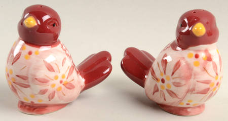 Old World Cranberry Figural Salt and Pepper