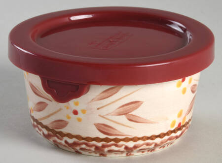 Old World Cranberry Ramekin & Plastic Lid
