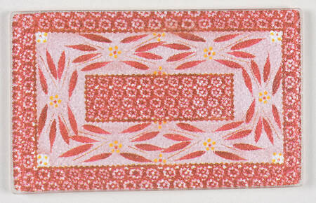 Old World Cranberry Glass Trivet for 10" Rectangular Baker