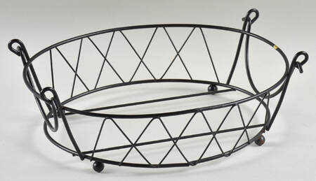 Old World Cranberry Metal Stand for 8" Round Handled Baker