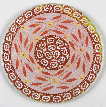 Old World Cranberry Glass Trivet for 10" Round Baker