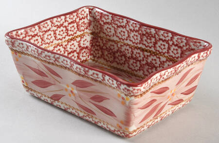 Old World Cranberry 7" Rectangular Baker