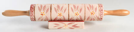 Old World Cranberry Rolling Pin & Stand