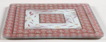 Old World Cranberry Glass Trivet for 8" Square Baker