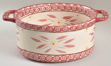 Old World Cranberry 3 Qt Round Stacking Baker