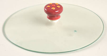 Old World Cranberry Glass Lid for Round Stacking Baker